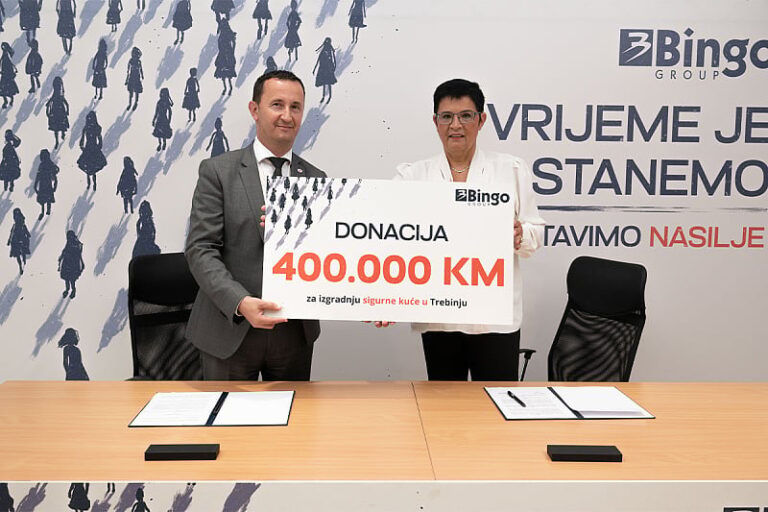 Bingo donirao 400.000 KM za izgradnju prve sigurne kuće u Trebinju