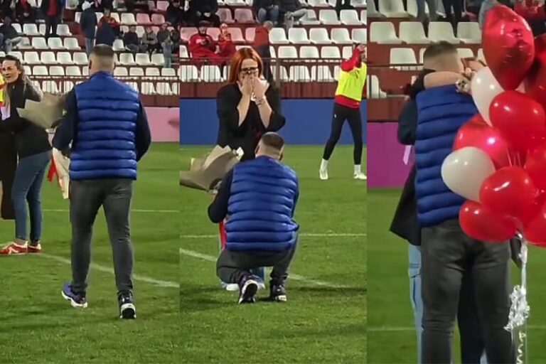 Dosjetljivi Mostarac organizovao lažnu nagradnu igru pa iznenadio djevojku prosidbom na terenu