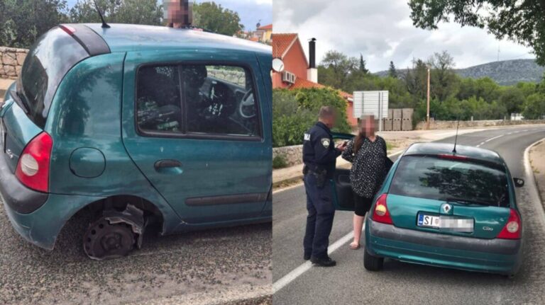 Drama u Šibeniku: Vozačica kilometrima vozila bez guma