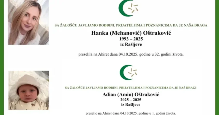 VELIKA TRAGEDIJA: U teškoj nesreći smrtno stradala majka Hanka i njena beba