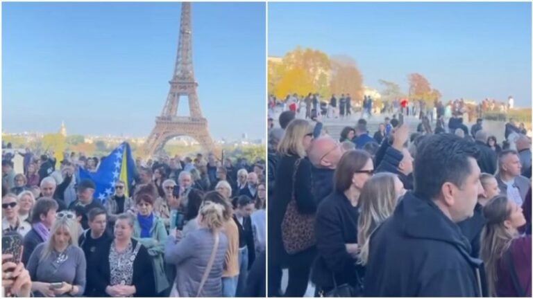 Pariz se oprostio od Halida Bešlića: Ispred Ajfelovog tornja zastava BiH i Halidove pjesme