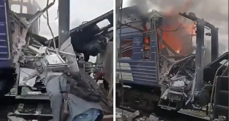 (VIDEO) “Znali su da gađaju civile”: Ruski dron pogodio voz na putu za Kijev