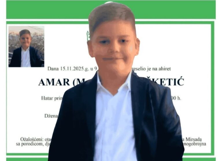 DA TI SRCE PUKNE: Preminuo devetogodišnji Amar Rašketić