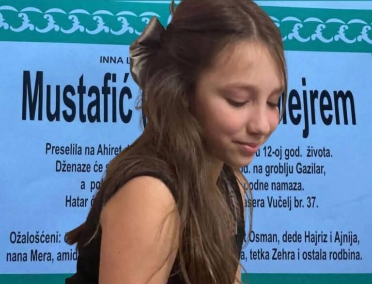 VELIKA TUGA: Preminula dvanaestogodišnja Mejrem Mustafić