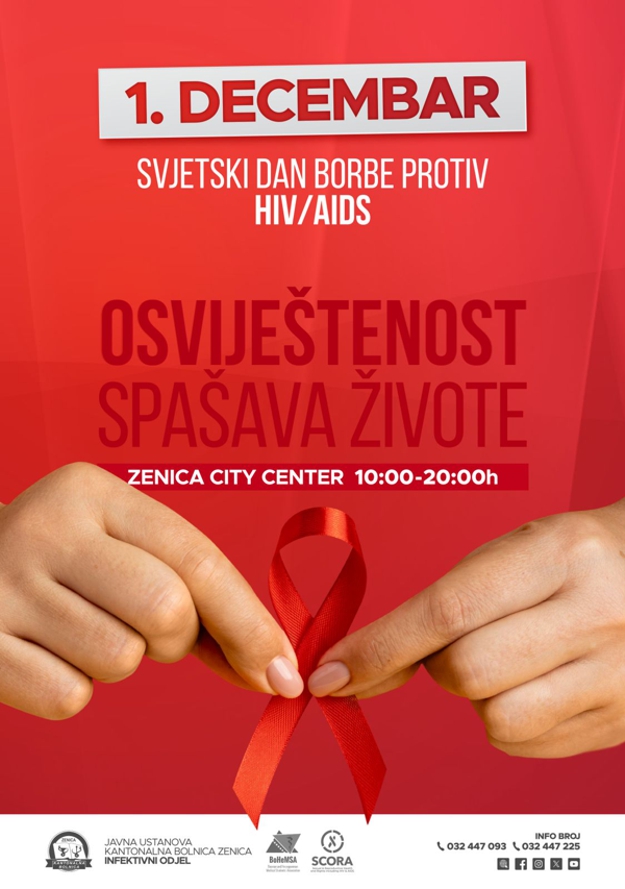 Aktivnosti Kantonalne bolnice Zenica povodom 1.decembra Svjetskog dana borbe protiv HIV/AIDS-a