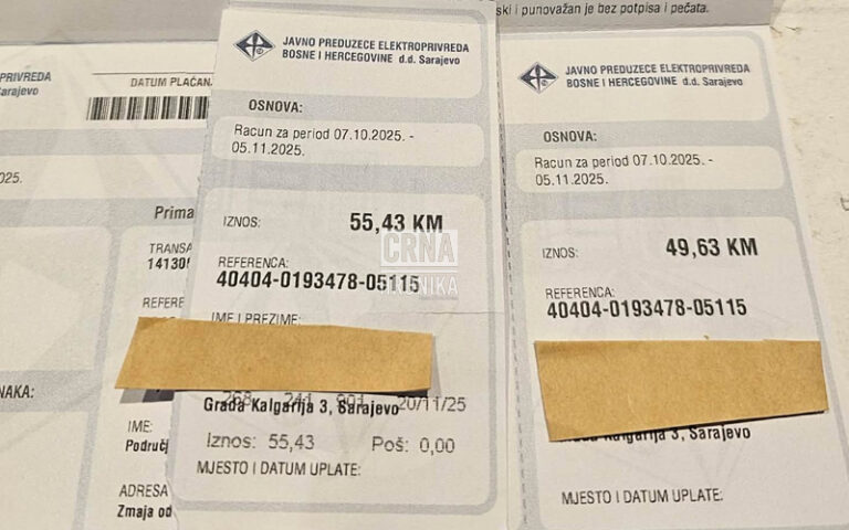 EPBiH Sarajliji izdala dva računa za isti period sa dvije različite cijene
