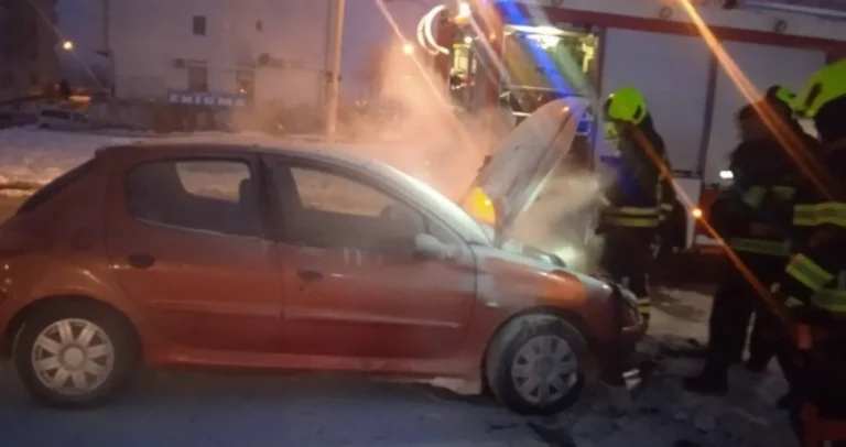(FOTO) Intervenirali vatrogasci: U ranim jutarnjim satima planuo automobil