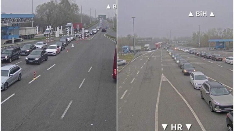 Kilometarske kolone na izlazu iz BiH na sjeveru države