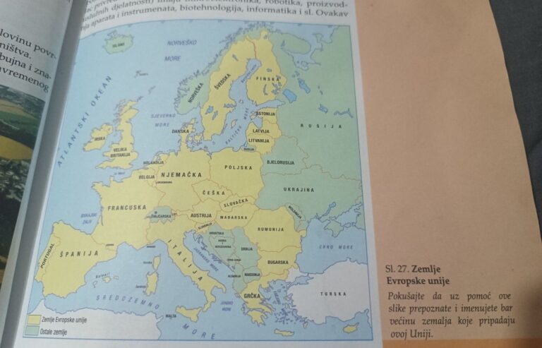 Škole koriste mapu iz 2010. godine: Djeca uče da Hrvatska nije članica EU