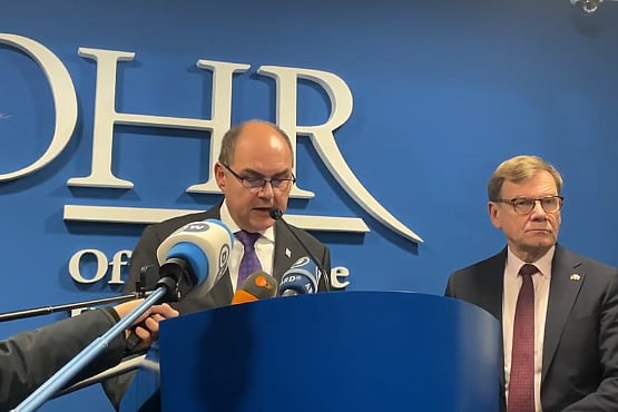 Obraćanje Christiana Schmidta i ministra vanjskih poslova Njemačke Johanna Wadephula u OHR-u