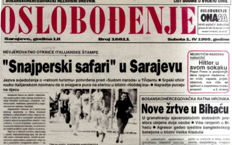 Oslobođenje je još 1995. pisalo o “Sarajevo safariju”: Italijanskom novinaru nuđeno da puca