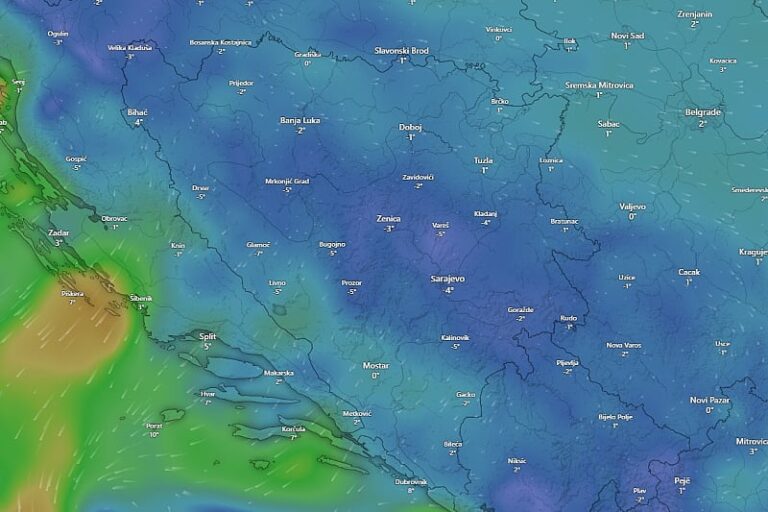 Pravo zimsko vrijeme večeras stiže u BiH: Značajan pad temperatura, snijeg i do 20 cm