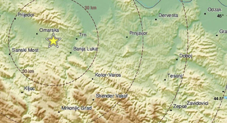 Zemljotres jačine 3,2 stepena po Richteru uznemirio građane BiH