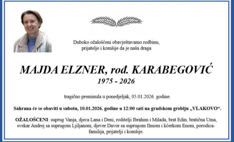 Sarajevo tuguje za sugrađankom: Majda Elzner je žena čiji je život tragično ugašen pod oborenim stablom na Grbavici