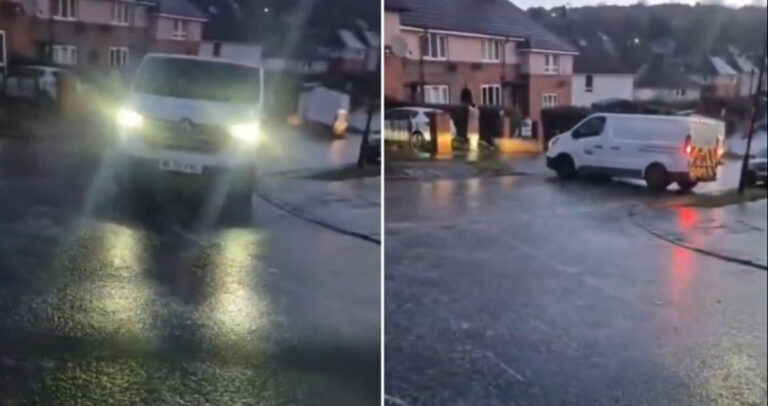 Dramatični kadrovi: Kombi potpuno izgubio kontrolu na zaleđenoj nizbrdici