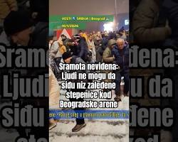 ​ Navijači se klizali niz zaleđene stepenice Beogradske arene, uprava izdala Saopštenje za javnost