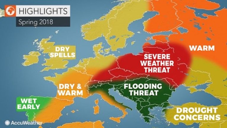 AccuWeather: Na proljeće jake oluje i poplave na Balkanu