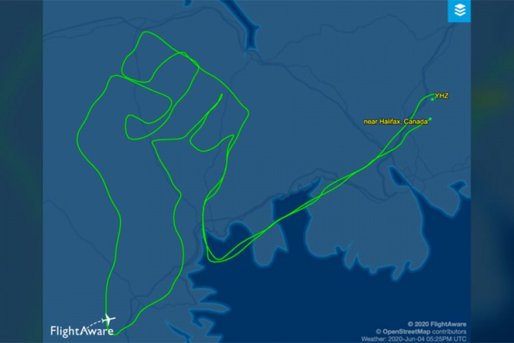 Pilot avionom iscrtao uzdignutu pesnicu za Džordža Flojda (VIDEO)