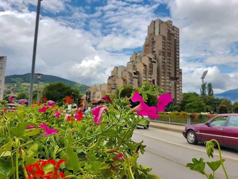 ZENICA: Viseće surfinije i pelargonije krase i most “Metalurg”