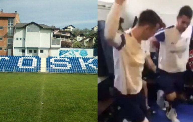 Originalni i maštoviti: Igrači TOŠK-a zaigrali kolo u svlačionici