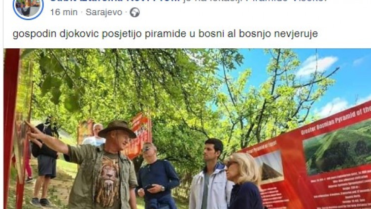 Sabit Iztarčina: Đoković posjetio piramide u Bosni ali Bošnjo ne vjeruje