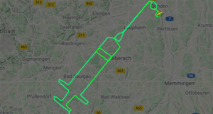Njemacka koronavirus spric na nebu pilot Foto Flightradar