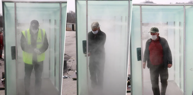 U Srebreniku za 7 sati napravili tunel za dezinfekciju korisnika usluga Doma zdravlja