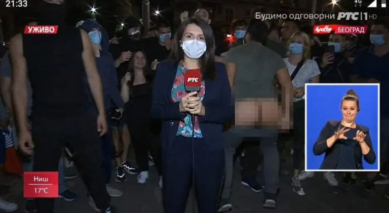 Zadnjica uživo u programu RTS-a, kadar izazvao brojne reakcije