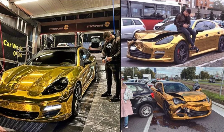 Na Instagramu se hvalio brzom vožnjom, pa slupao zlatni Porsche Panameru