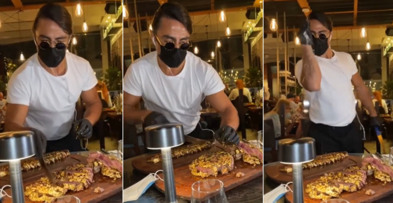 Bh. reprezentativac posjetio Nusretov restoran i uživao u zlatnom odresku od 1.200 eura