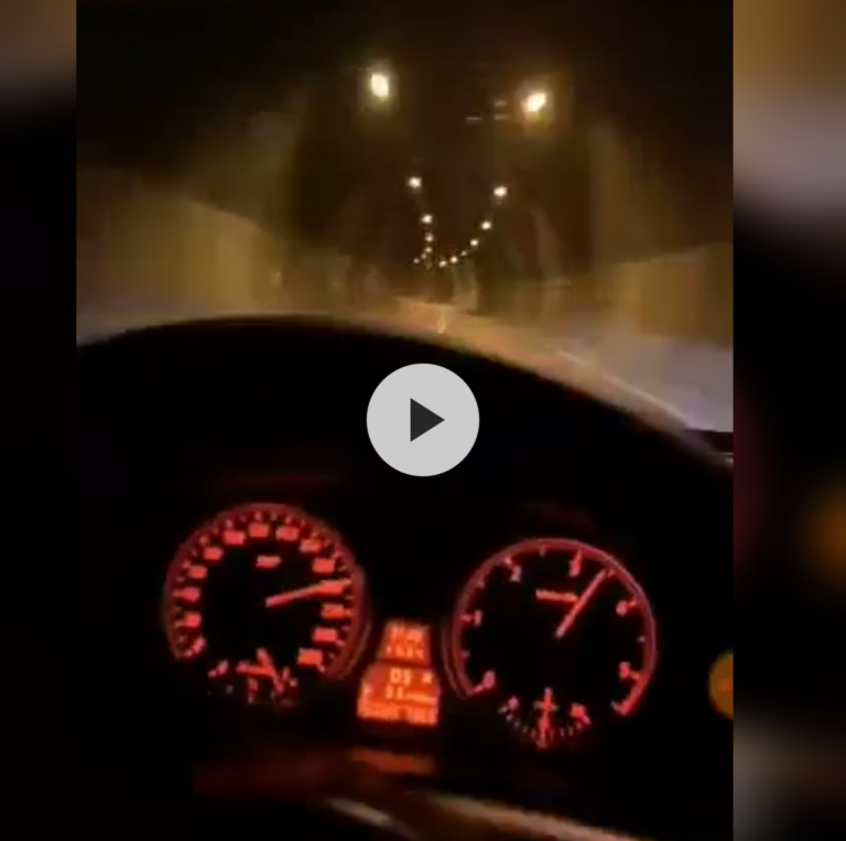 MAGLAJ | Snimao se za Instagram: U tunelu vozi 200km/h i prestiže! (VIDEO)