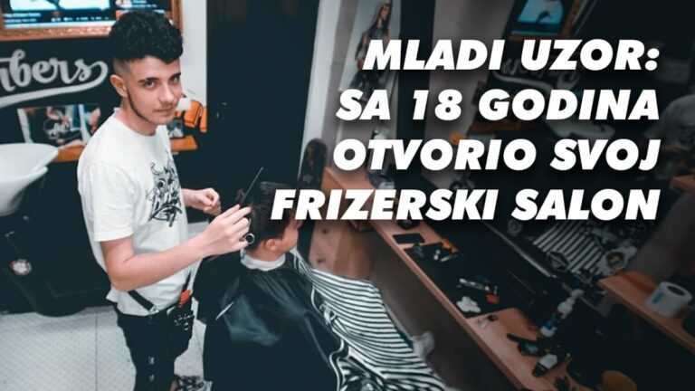 Momak za uzor: Sa 18 godina otvorio svoj frizerski salon (VIDEO)