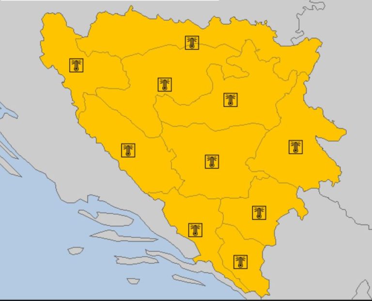 Narandžasto upozorenje za cijelu BiH