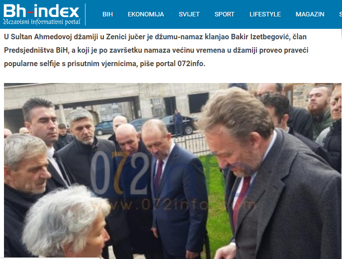 Izetbegovićeva blamaža glavna vijest brojnih bh. i regionalnih portala