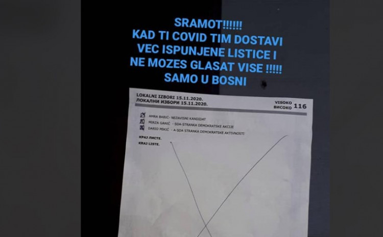 Građani objavljuju slučajeve prevare: Covid tim dostavio ispunjen listić
