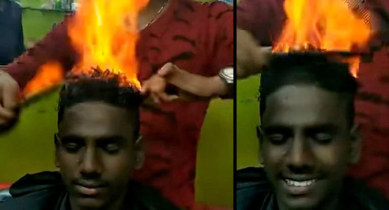 Kod ovog frizera dolaze samo najhrabriji (VIDEO)