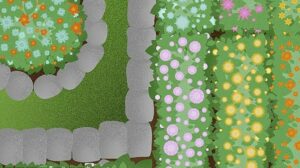 mozgalica lopatica vrt ilustracija fb