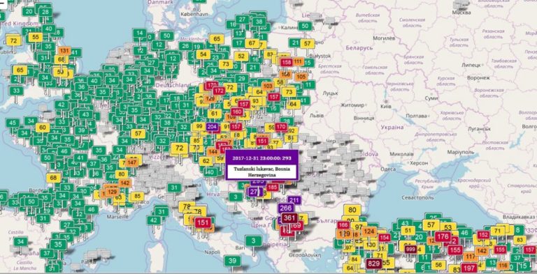 Bh. gradovi među najzagađenijim u Europi tokom novogodišnje noći
