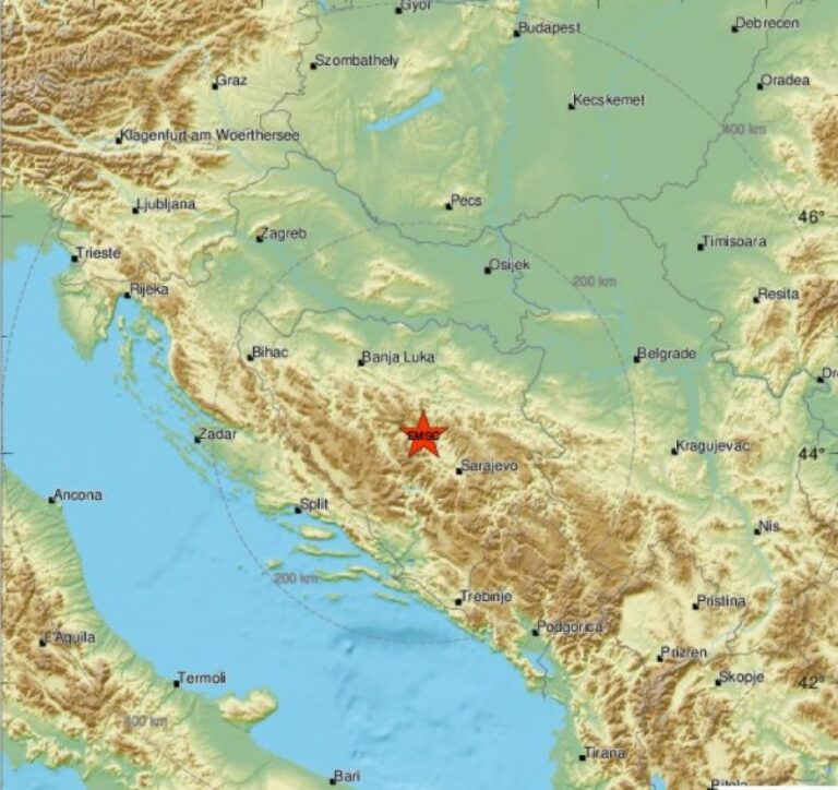 Ponovo zemljotres u BiH, najviše se treslo u…